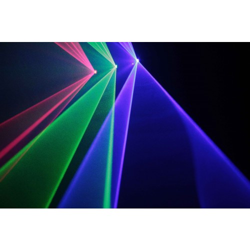 Laser viola,blu,rosso: un laser da discoteca dai colori spettacolari